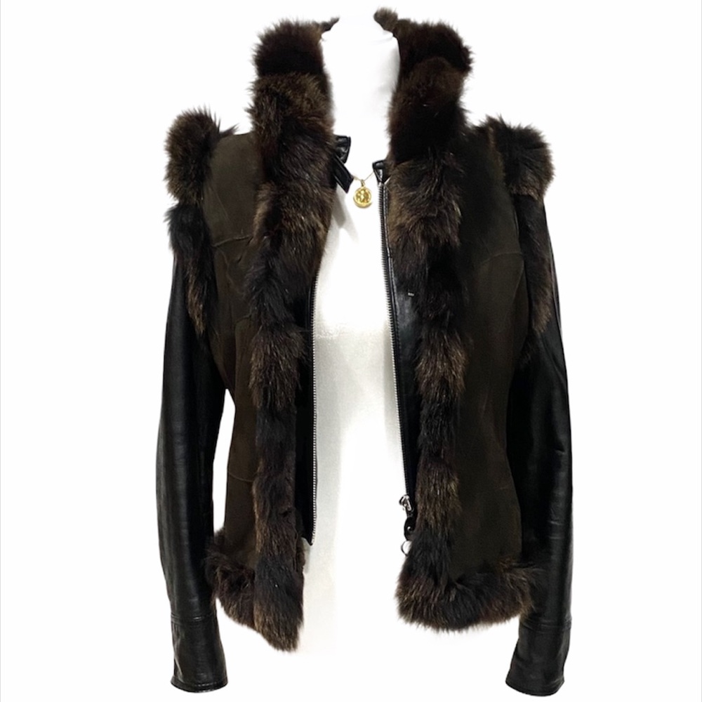 BELLE FARE Layering Dyed Brown Fox Fur Vest Size S $875 - Picture 2 of 8